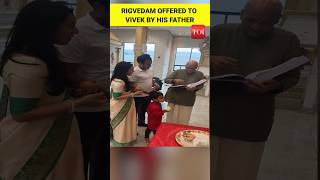 Hindus of North America gift 'Rig Vedam' to Vivek Ramaswamy's family in Dayton temple ceremony