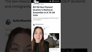 Bill 96 Passes In Quebec's National Assembly In Landslide Vote #Shorts