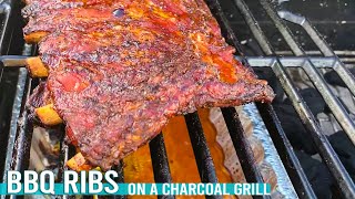 BBQ St. Louis Style Ribs on a Charcoal Grill | Amazingly Delicious!
