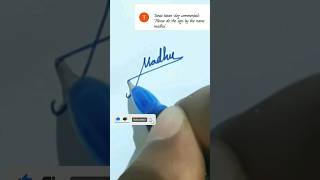 Madhu name signature #make your signature #signature moves #viral short #viral reels #cursivewriting