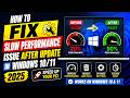 How to Fix Slow Performance After a Windows 10/11 Update (Speed Up Your PC)