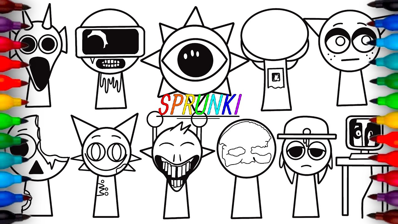 Sprunki Horror Coloring Pages