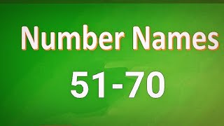 number names 51 to 70। with spelling। #maths @SRACADEMYmdnr