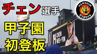 【移籍後初登板】チェン･ウェイン(陳偉殷)選手 3449日ぶりの甲子園のマウンド登板の瞬間【阪神タイガース】