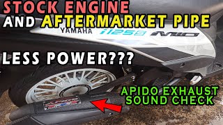 AFTERMARKET PIPE EFFECT (HUMINA BA HATAK NG MOTOR?) | APIDO PIPE SOUND CHECK