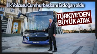 Cumhurbaşkanı Erdoğan, Sürücüsüz Elektrikli Otobüsü Test Etti