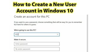 How to Create a New User Account in Windows 10 | Create a Guest User Account in Windows 10