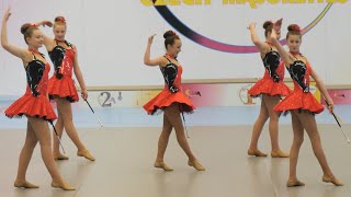 Majorettes SK Paprsky - Hlučín /  baton mini formation junior Mažoretky  / Hradec Kralove 2023