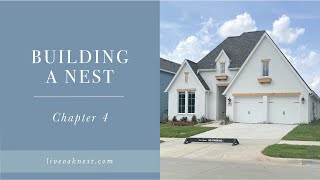 Building A Nest Chapter 4, Cottage Farmhouse, White Brick Farmhouse with White Trim and Cedar Beams