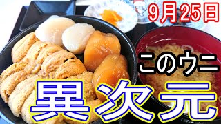 ウニが大好きになったよ！【9月25日】北海道