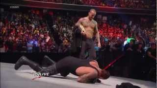 CM Punk attacks The Undertaker , Paul Heyman as Paul Bearer : WWE Raw live 4/1/13