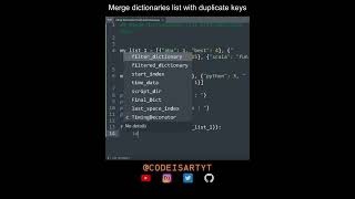 Merge dictionaries list with duplicate keys in Python | Python Examples | Python Coding Tutorial