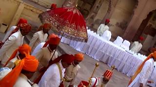 Welcome of His Highness Gajsingh Marwar Jodhpur at Mehrangarh Fort Jodhpur