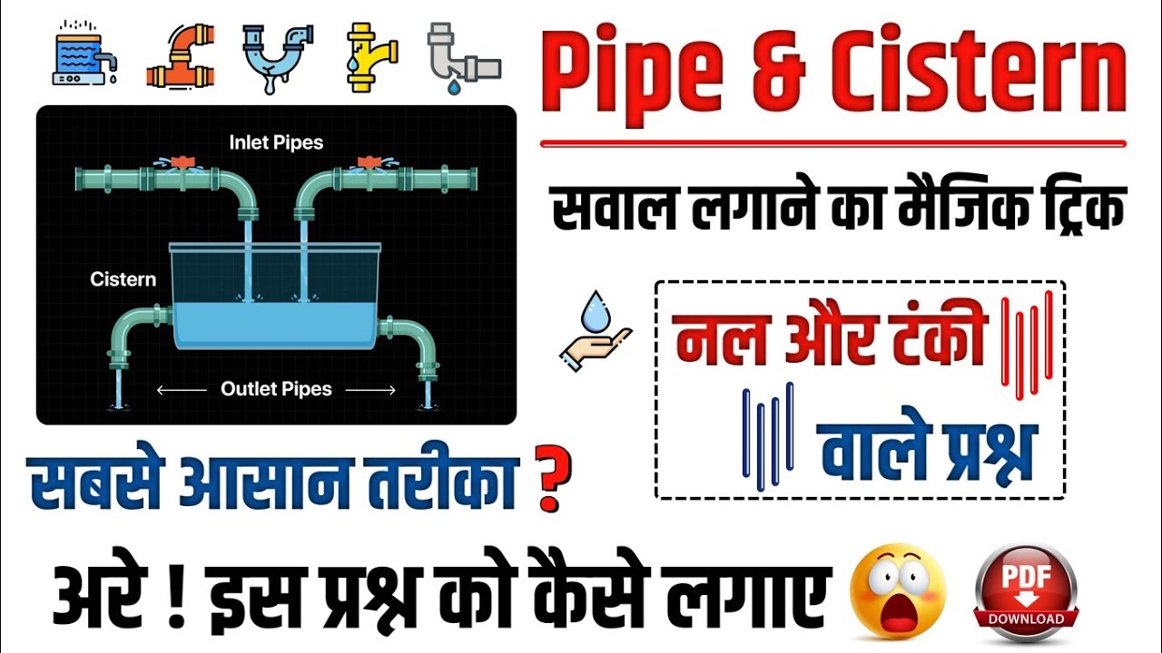 21 Math Pipe And Cistern Pipes And Cisterns Problems Pipe And