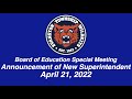 Board of Education Special Meeting