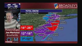 10PM NJ Nor'easter LIVE Update