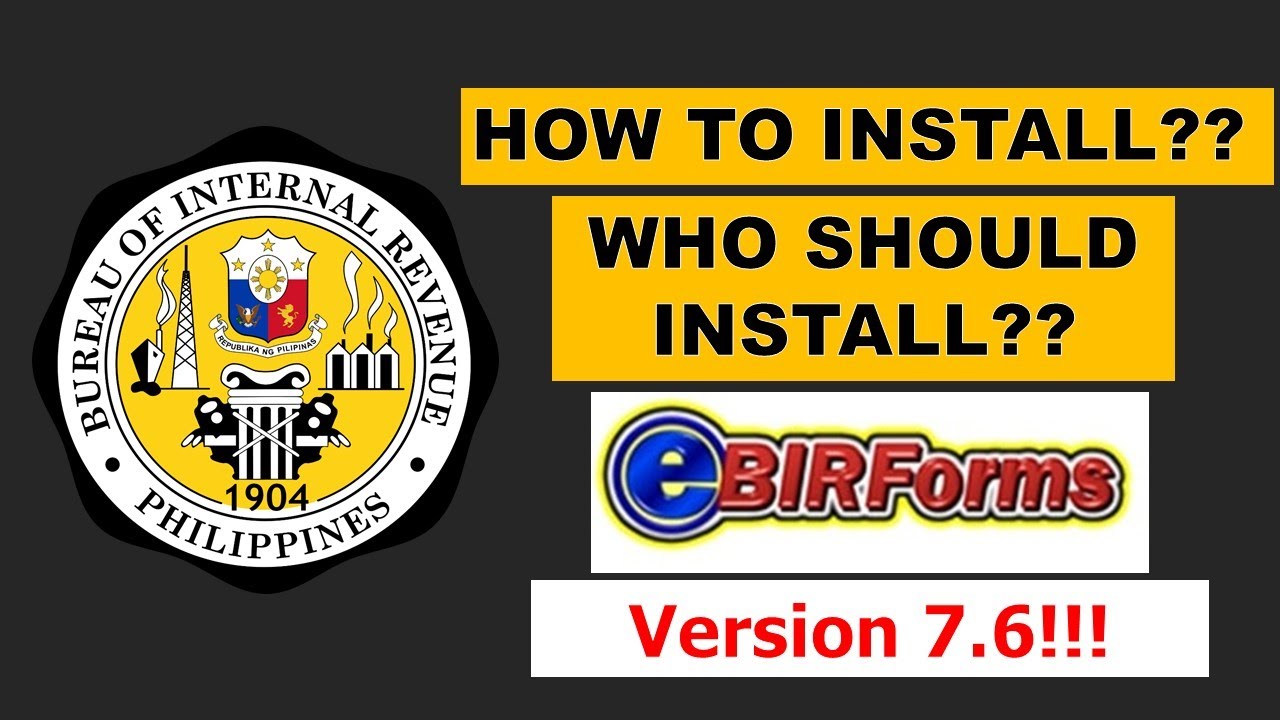 EBIRForms TUTORIAL | How To Install?? Who Should Install? Latest ...