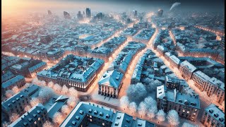 Stunning Cityscapes from Above in 4K – Relax and Unwind with Calming Music