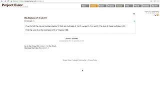 Project Euler - Problem 1 Solution - Java