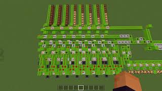 Redstone: Binary to BCD(Signal Strength) Converter [3ticks / 1bit, 3width] Double Dabble