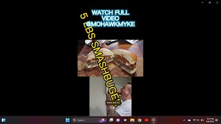 LOOK AT THIS!!!!!!!!!!!!!!!!SMASH 5LBS BUGER @MohawkMyke #shorts #Shorts.     Full Vid on Channel