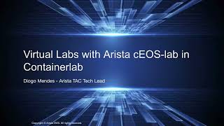 Virtual Labs with Arista cEOS-Lab in Containerlab