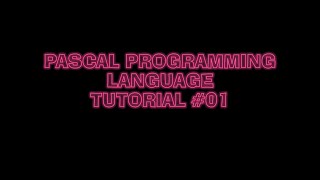 Introduction to programming language, Reserved Words & Identifiers of Pascal