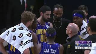 Goga Bitadze and Pacers Assistant Coach get into a heated exchange