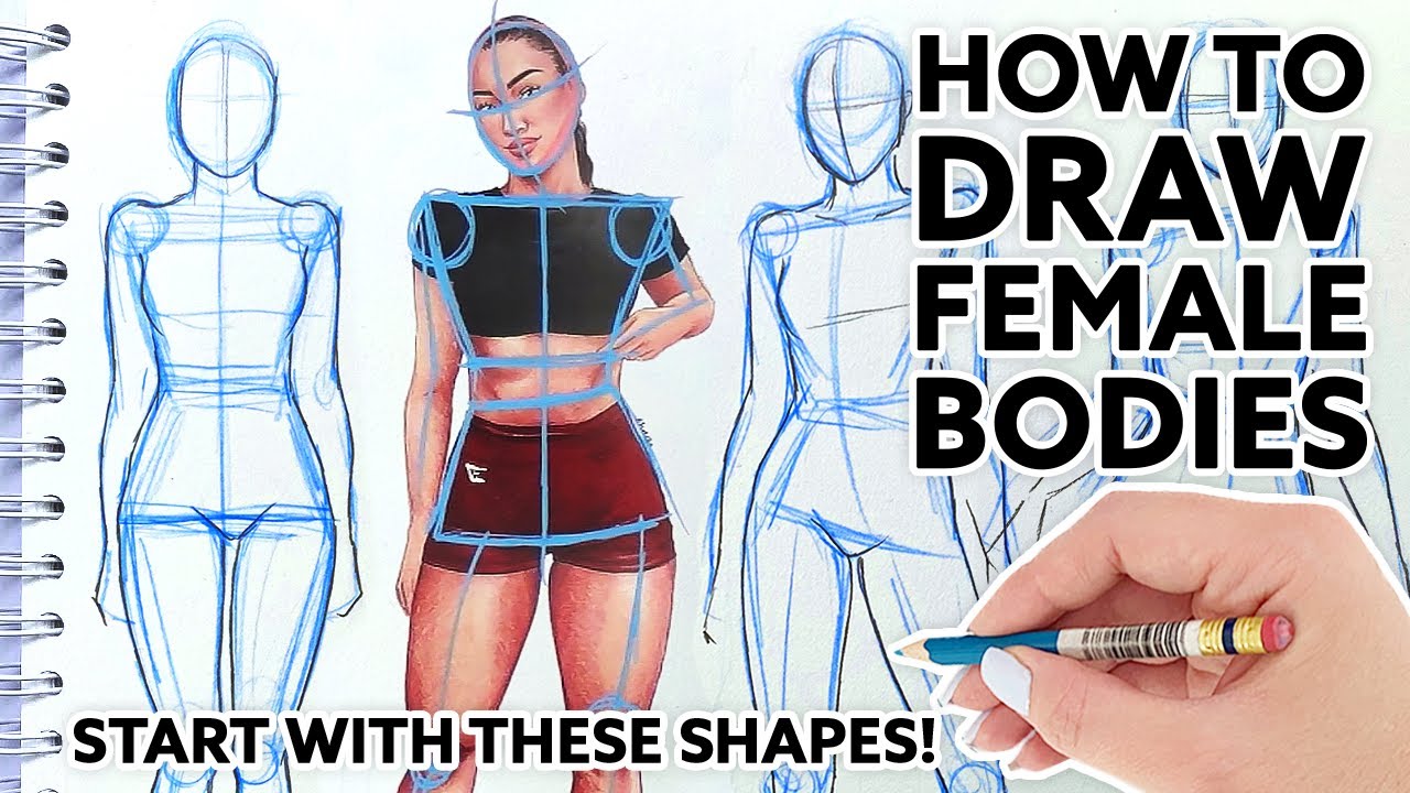 How To Draw FEMALE BODIES Step By Step - Drawing Female Figure For ...