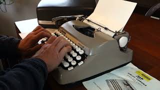 1963 Smith-Corona Sterling typewriter at work