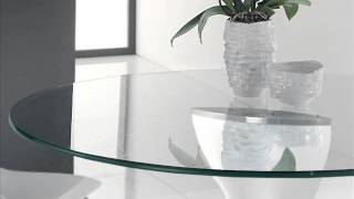 Glass Table Top 39'' Round, 38 Thick, Pencil Polish Edge, Temper; round glass top table