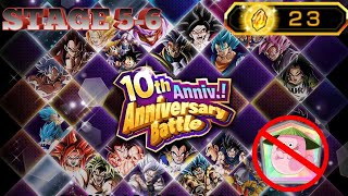 NO ITEM USED! ALL MISSIONS 10TH ANNIV! ANNIVERSARY BATTLE STAGE 5-6 - Dragon Ball Z Dokkan Battle