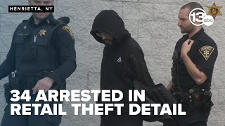 Suspected repeat offender among 34 arrests made in retail theft detail, 20 warrants over 2 days