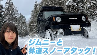 除雪されていない道をジムニーでずんずん進んでみた！【ジムニー雪道実況！】