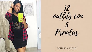 12 OUTFITS sólo con 5 prendas