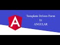 Angular template driven form | Angular Tutorial #13