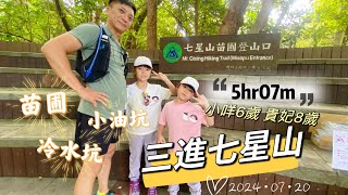 【三進三出-七星山主峰】六歲八歲小孩2024FKT三進七星山丨苗圃、冷水坑、小油坑丨陽明山七星山主峰