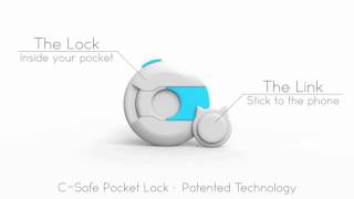 C-Safe Anti-Drop Anti-Thief Pocket Lock for Mobile Phone Wallet Valuables