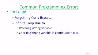 Java Beginners Tutorials Urdu/Hindi#20 "for Loop" Common Programming Errors 3/7