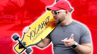 INSANE GOLD LONGBOARD!! ** yocaher aluminum longboard is lit **