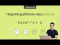 Beginning attribute value selector - 🌱 Fundamentals - CSS selectors #css #CSSselectors