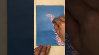 Drawing clouds💙 Acrilic painting for beginners