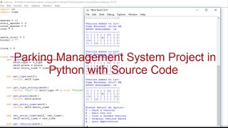 🔴 Parking Management System Project in Python with Source Code