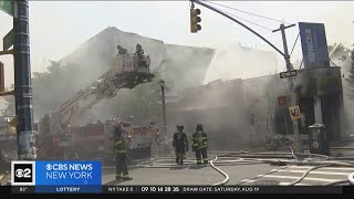 FDNY: 10 firefighters hurt battling blaze that impacted several businesses in Brooklyn