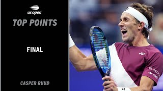 Casper Ruud | Top Points vs. Carlos Alcaraz | 2022 US Open Final