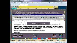 Learnkey Microsoft Word 97 Session 1 - Pre-test