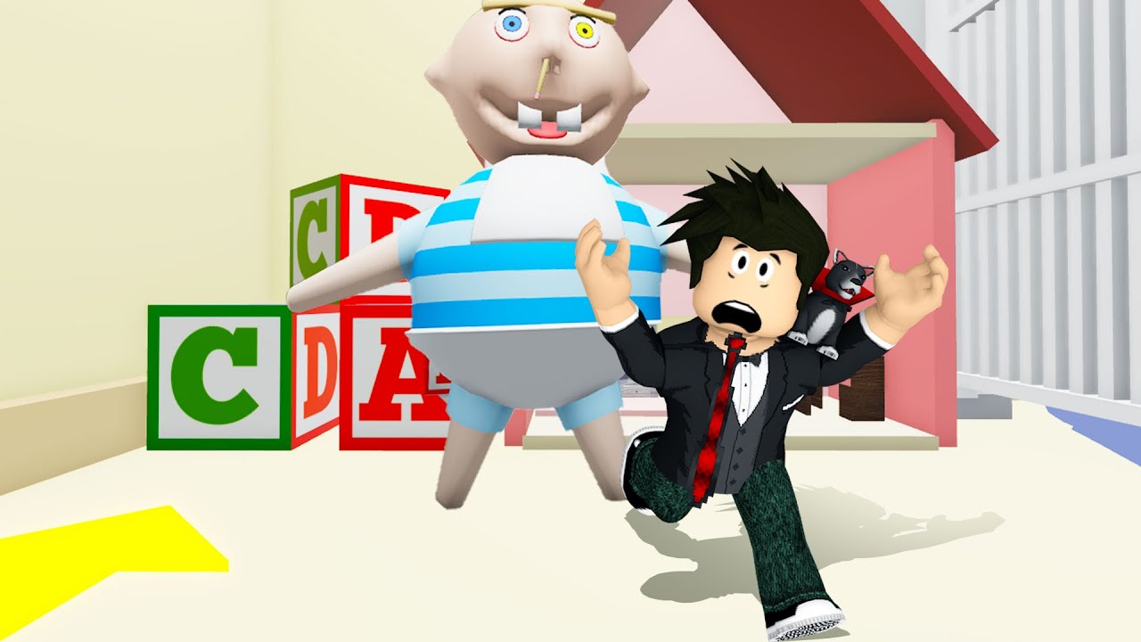Escape Do Menino Bebê Malvado Roblox Youtube