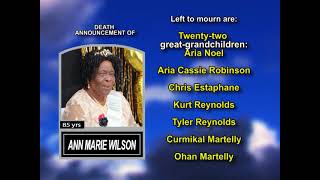 Ann Marie Wilson ~ Long Obituary