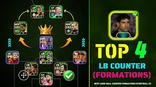 Top 4 Best Formations For Long Ball Counter eFootball 2025 🔥 | Best Formation For Rijkaard eFootball