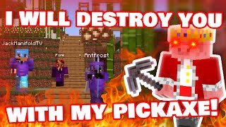 Techno Fought 1v3 With JUST A PICKAXE! /w Ponk, Antfrost, Jack DREAM SMP